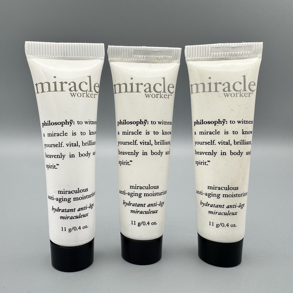 Philosophy Miracle Worker Miraculous Anti-aging Moistizer 0.4 oz/12ml Lot‎ Of 3
